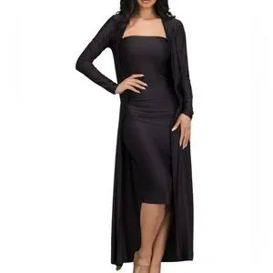 bodycon dress with duster Vision Velvet Dome-Neckline Bodycon Dress – kalisa main image 0